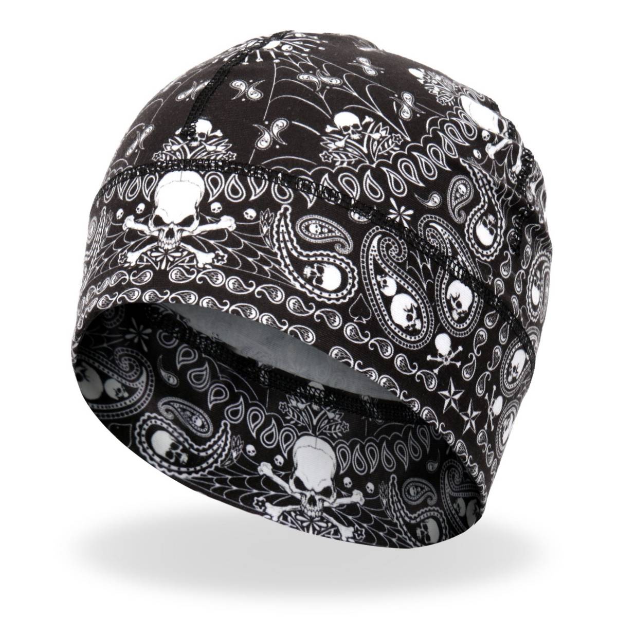 Hot Leathers Skull Paisley Helmet Liner KHC4007 1 Hot Leathers Skull Paisley Helmet Liner KHC4007
