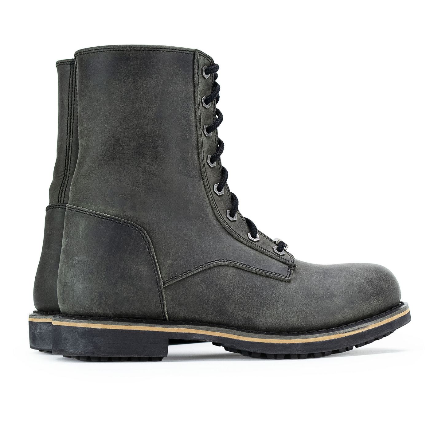 Milwaukee Leather MBM9065 Men's Antique Black Lace-Up High-Rise Boots 10 Milwaukee Leather MBM9065 Men's Antique Black Lace-Up High-Rise Boots