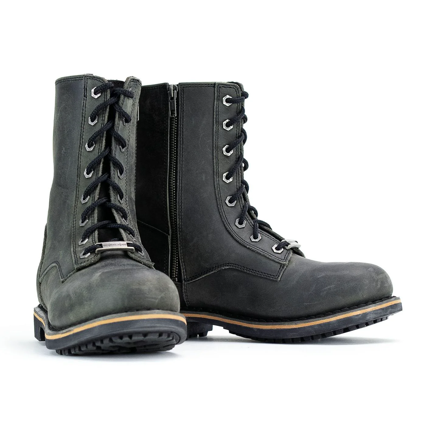 Milwaukee Leather MBM9065 Men's Antique Black Lace-Up High-Rise Boots 2 Milwaukee Leather MBM9065 Men's Antique Black Lace-Up High-Rise Boots