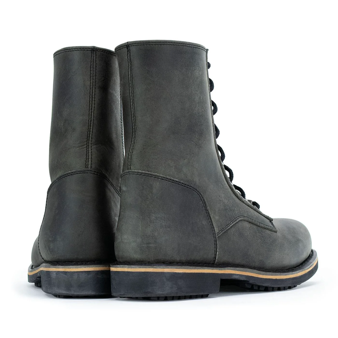 Milwaukee Leather MBM9065 Men's Antique Black Lace-Up High-Rise Boots 4 Milwaukee Leather MBM9065 Men's Antique Black Lace-Up High-Rise Boots
