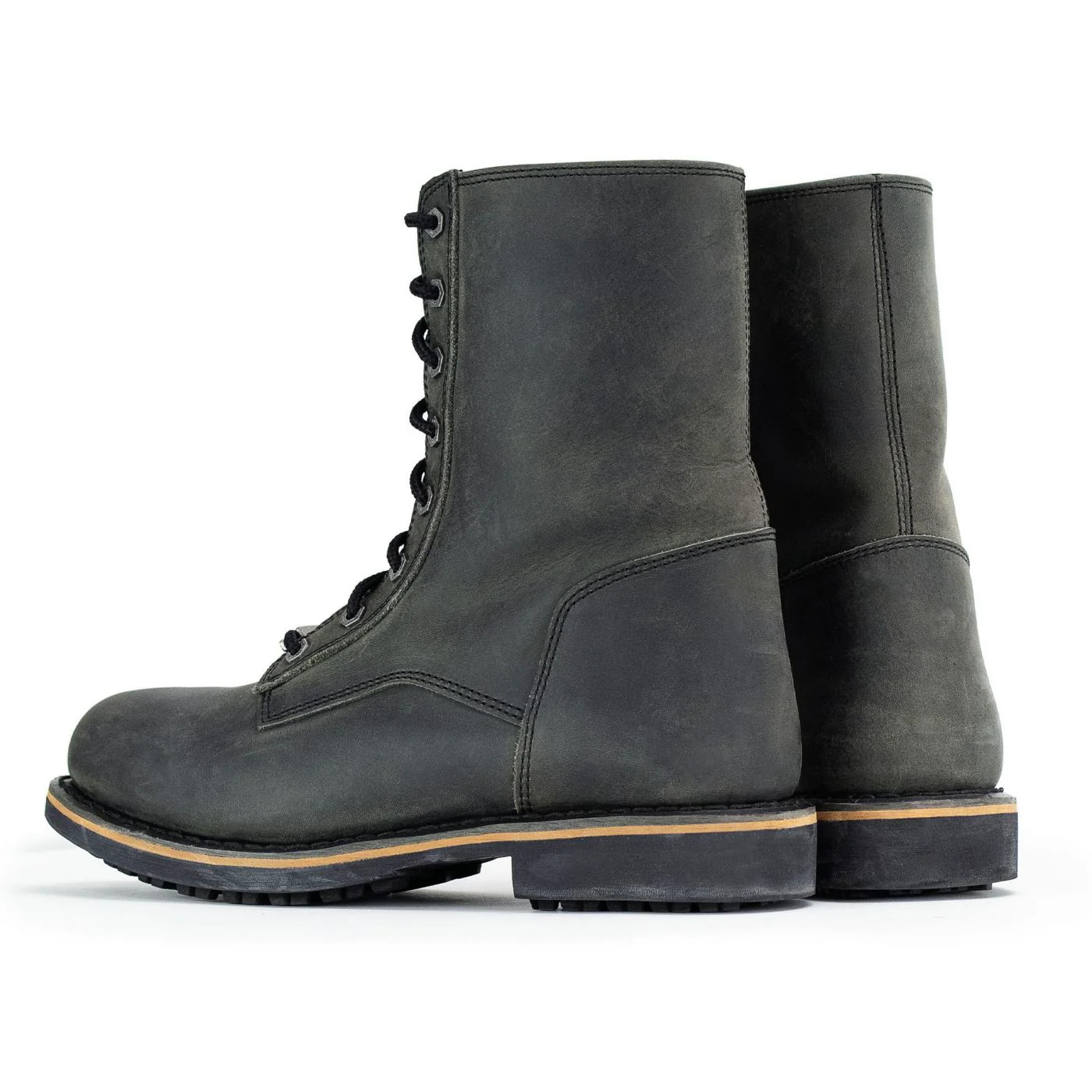 Milwaukee Leather MBM9065 Men's Antique Black Lace-Up High-Rise Boots 6 Milwaukee Leather MBM9065 Men's Antique Black Lace-Up High-Rise Boots