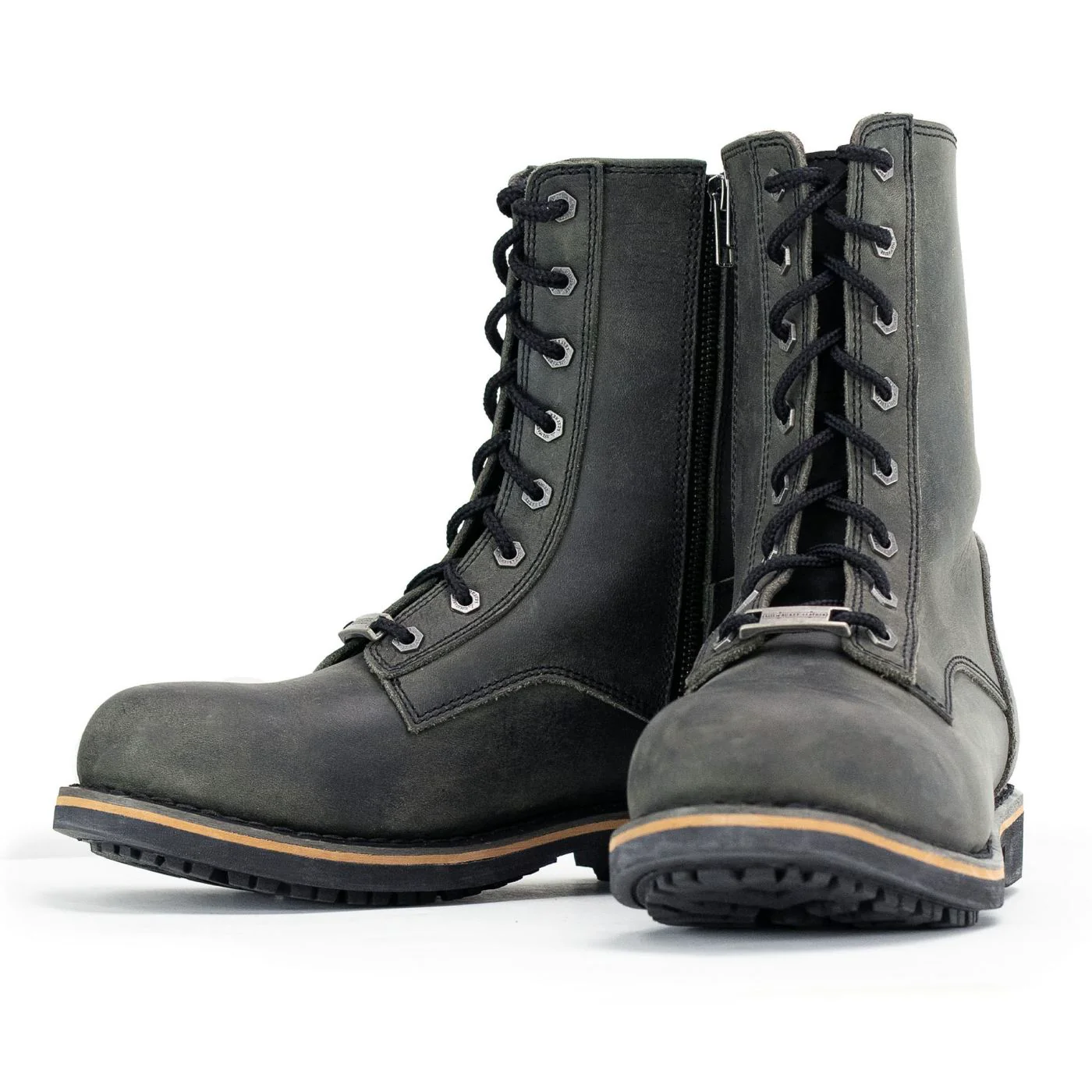 Milwaukee Leather MBM9065 Men's Antique Black Lace-Up High-Rise Boots 8 Milwaukee Leather MBM9065 Men's Antique Black Lace-Up High-Rise Boots