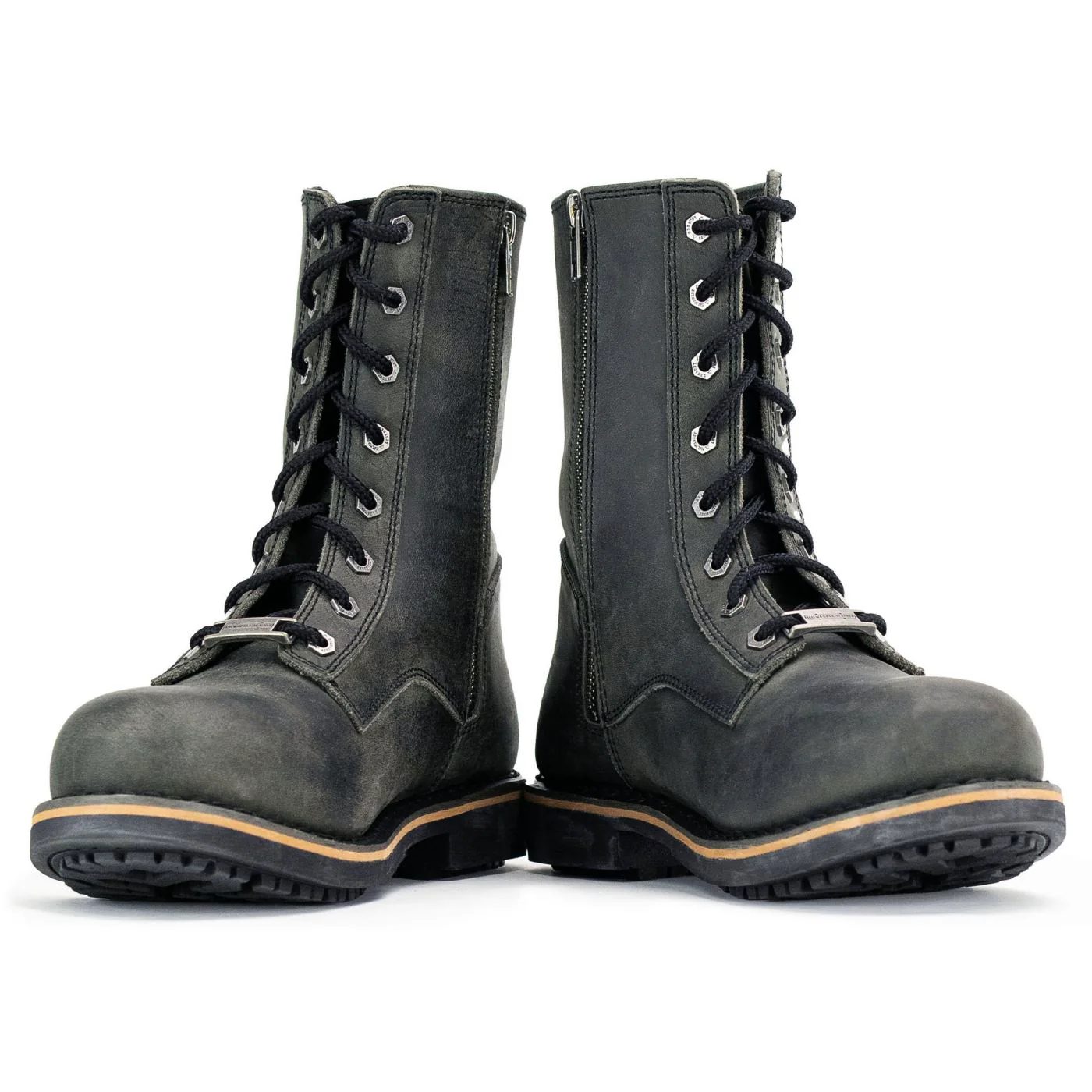 Milwaukee Leather MBM9065 Men's Antique Black Lace-Up High-Rise Boots 9 Milwaukee Leather MBM9065 Men's Antique Black Lace-Up High-Rise Boots