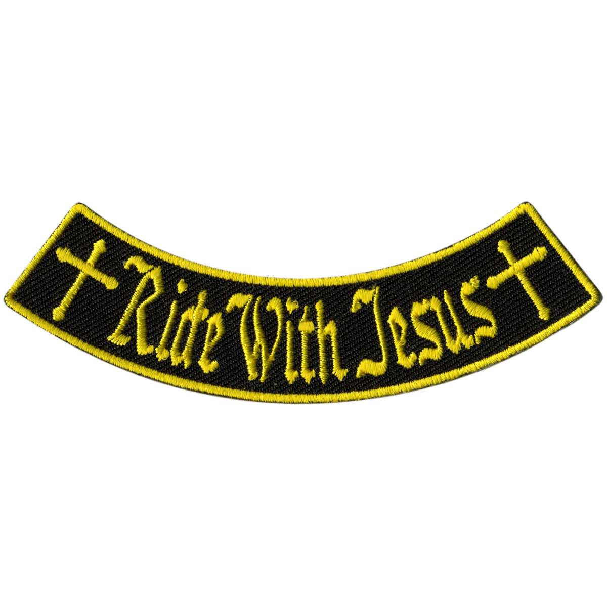 Hot Leathers Ride With Jesus 4"X 1" Bottom Rocker Patch PPM5206 1 Hot Leathers Ride With Jesus 4"X 1" Bottom Rocker Patch PPM5206