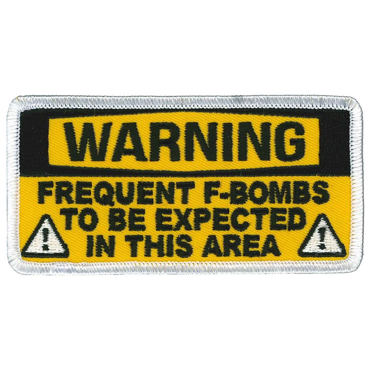Hot Leathers Warning F-Bombs Patch PPL9935 1 Hot Leathers Warning F-Bombs Patch PPL9935