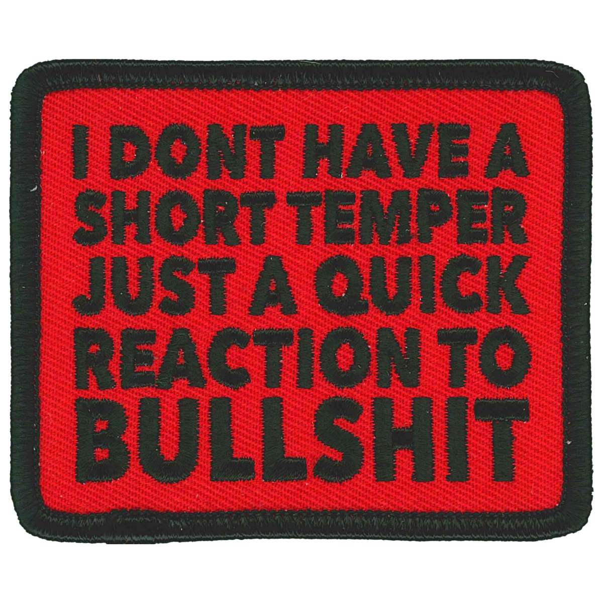Hot Leathers I Don't Have A Short Temper Patch PPL9931 1 Hot Leathers I Don't Have A Short Temper Patch PPL9931