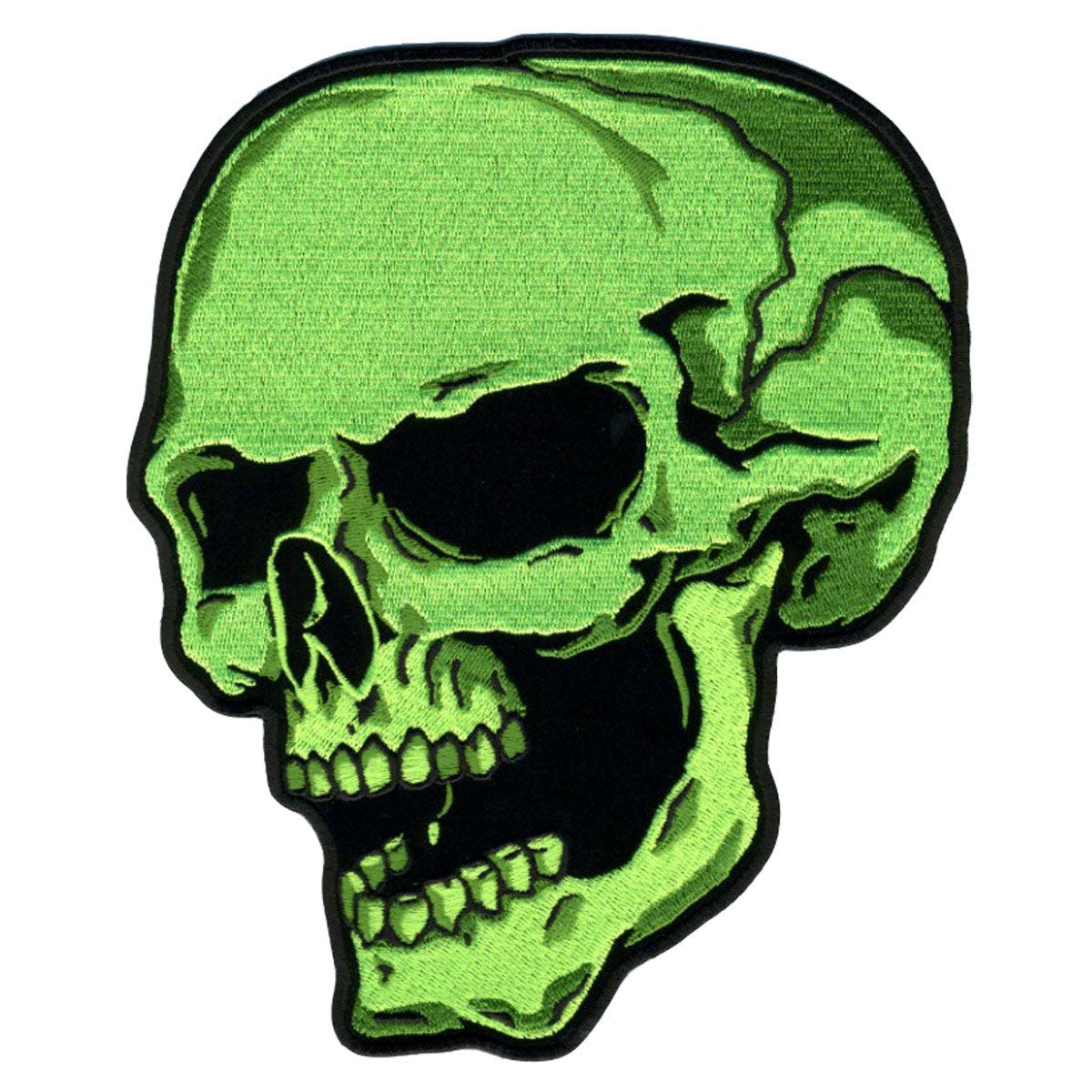 Hot Leathers Green Skull Left 4" Patch PPA5840 1 Hot Leathers Green Skull Left 4" Patch PPA5840