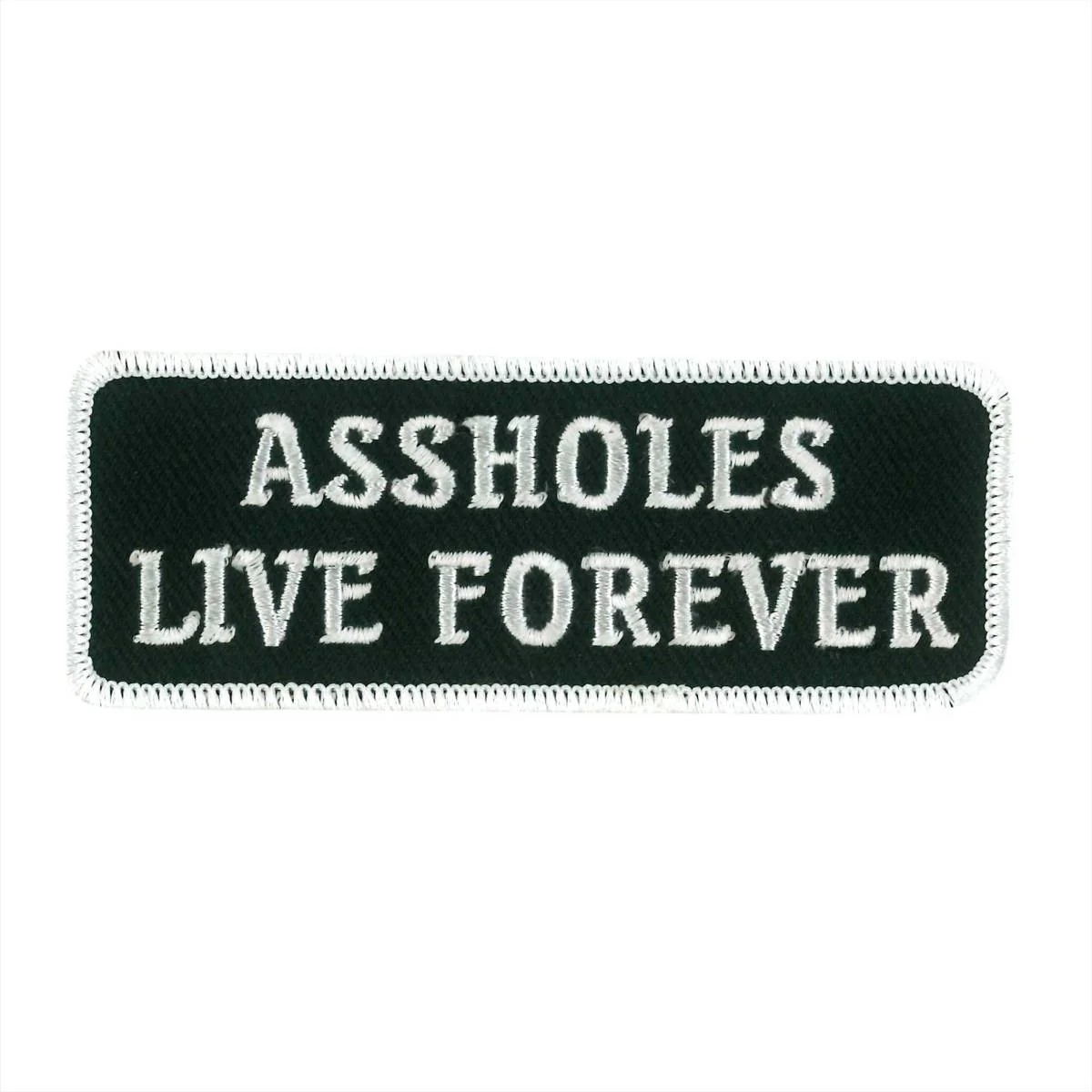 Hot Leathers PPW1083 Assholes Live Forever 4" x 2" Patch 1 Hot Leathers PPW1083 Assholes Live Forever 4" x 2" Patch