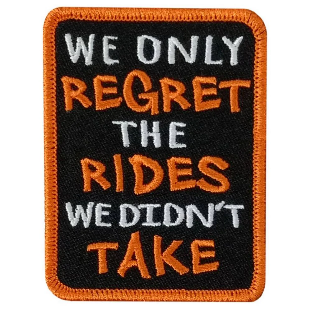 Hot Leathers Only Regret 2.25 X 3" Embroidered Patch PPW1251 1 Hot Leathers Only Regret 2.25 X 3" Embroidered Patch PPW1251