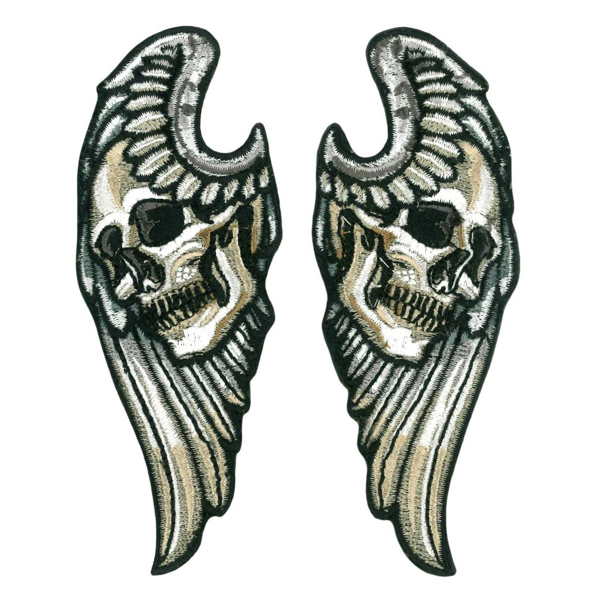 Hot Leathers Angel Wings Skull 4" 3.6 X 4.4" Embroidered Patch PPQ2427