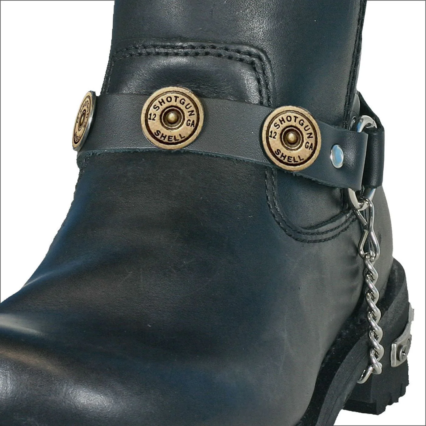 Hot Leathers BNL1024 12 Gauge Shell Medallion Boot Chain for Motorcycle Boots 3 Hot Leathers BNL1024 12 Gauge Shell Medallion Boot Chain for Motorcycle Boots