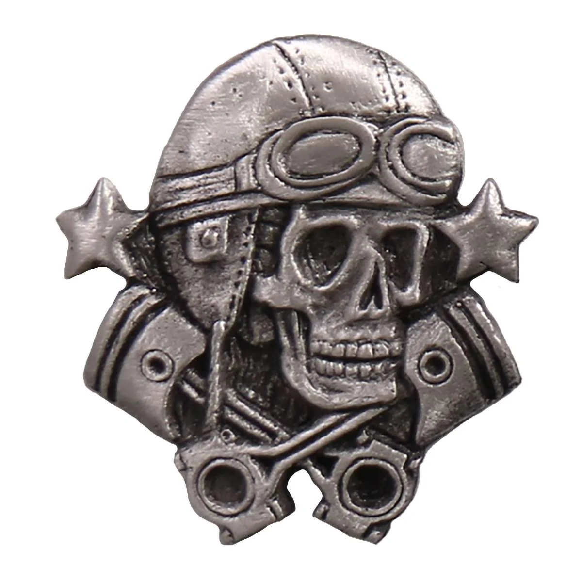 Milwaukee Leather MLP9278 Aviator Skull Pin For Jackets, Vest, Hats and Clothing