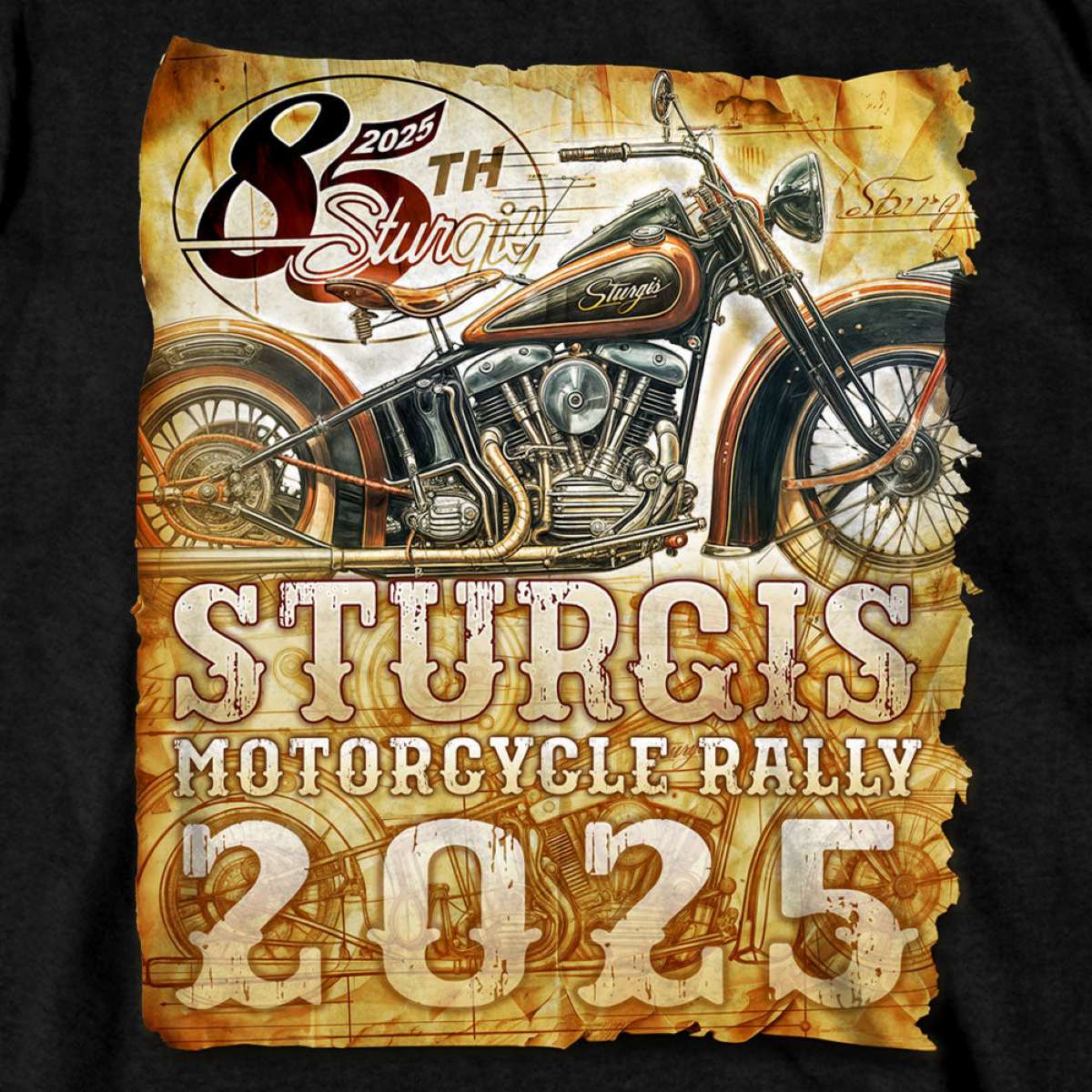 2025 Sturgis Motorcycle Rally Drafting SS Black T-shirt SPB1173 5 2025 Sturgis Motorcycle Rally Drafting SS Black T-shirt SPB1173