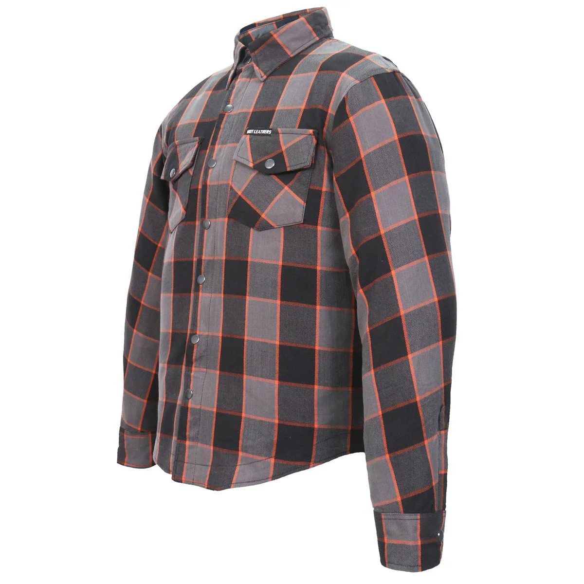 Hot Leathers JKM3010 Men's Multi-Color CE Armored Flannel Motorcycle Shirt Jacket - Aramid Fiber Reinforced