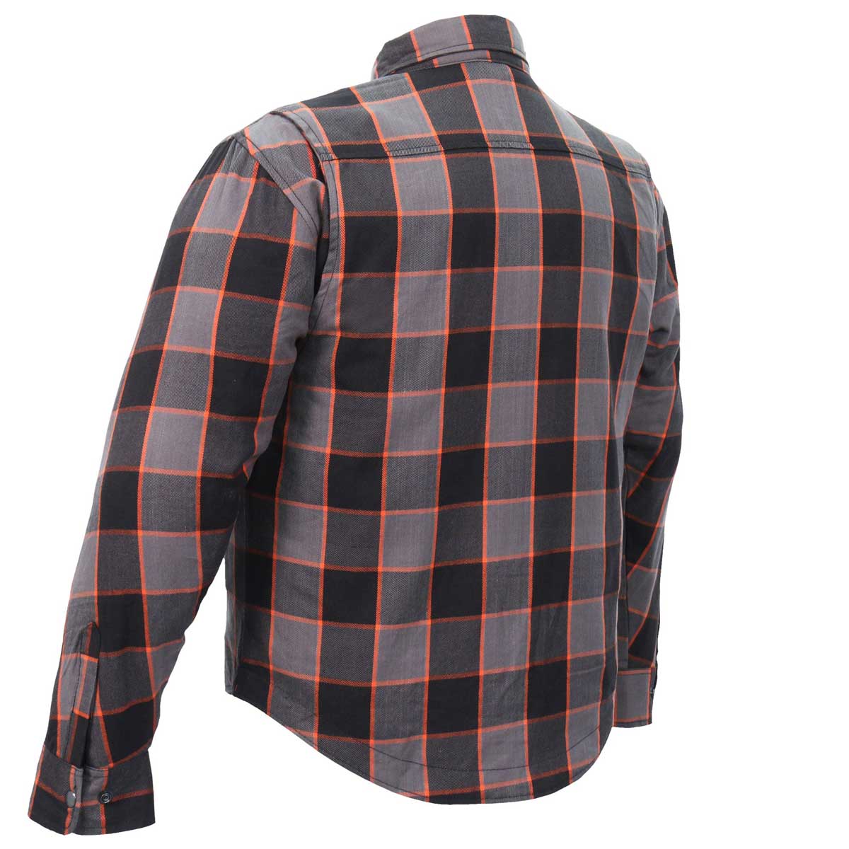 Hot Leathers JKM3010 Men's Multi-Color CE Armored Flannel Motorcycle Shirt Jacket - Aramid Fiber Reinforced