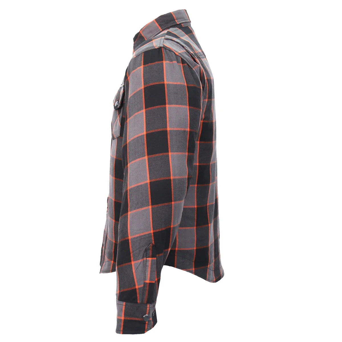 Hot Leathers JKM3010 Men's Multi-Color CE Armored Flannel Motorcycle Shirt Jacket - Aramid Fiber Reinforced