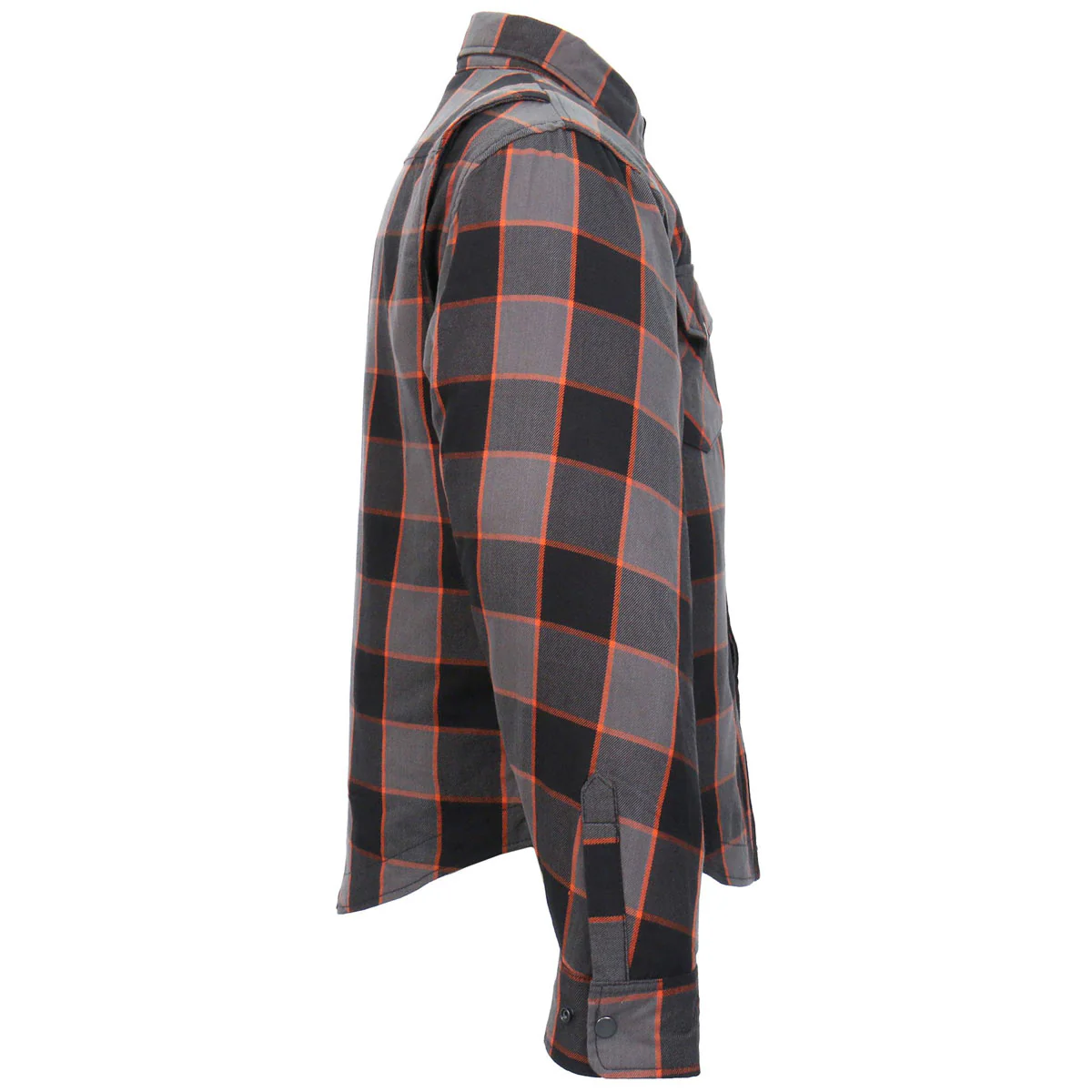 Hot Leathers JKM3010 Men's Multi-Color CE Armored Flannel Motorcycle Shirt Jacket - Aramid Fiber Reinforced