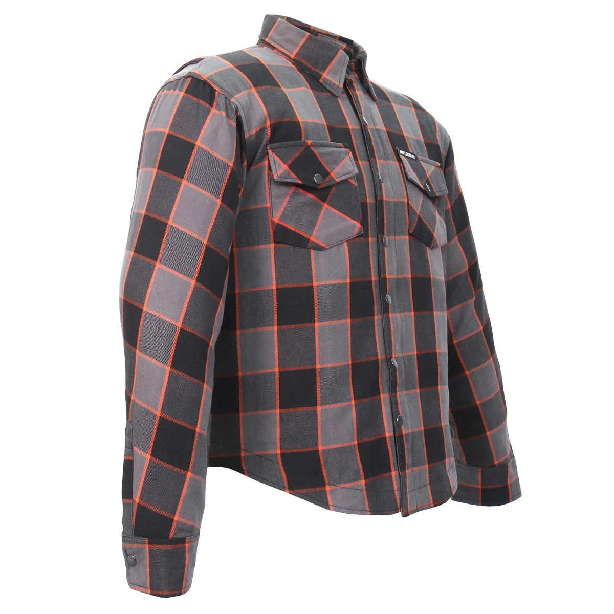 Hot Leathers JKM3010 Men's Multi-Color CE Armored Flannel Motorcycle Shirt Jacket - Aramid Fiber Reinforced