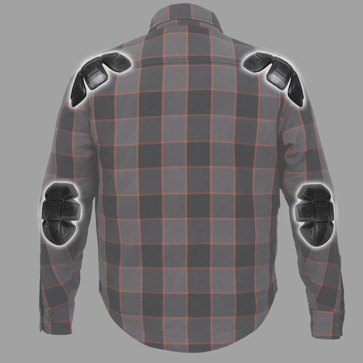 Hot Leathers JKM3010 Men's Multi-Color CE Armored Flannel Motorcycle Shirt Jacket - Aramid Fiber Reinforced