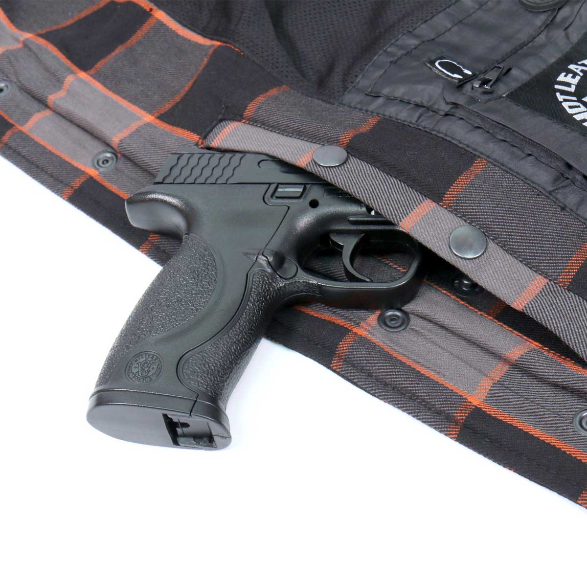 Hot Leathers JKM3010 Men's Multi-Color CE Armored Flannel Motorcycle Shirt Jacket - Aramid Fiber Reinforced