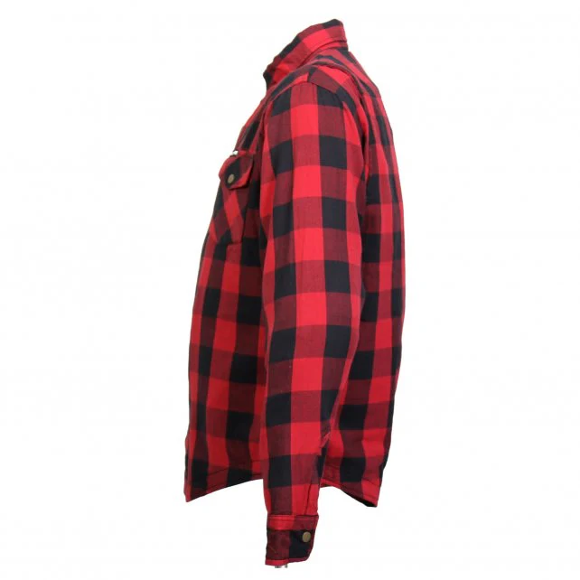 Hot Leathers JKM3003 Men's Red/Black CE Armored Flannel Motorcycle Shirt Jacket - Aramid Fiber Reinforced 15 Hot Leathers JKM3003 Men's Red/Black CE Armored Flannel Motorcycle Shirt Jacket - Aramid Fiber Reinforced