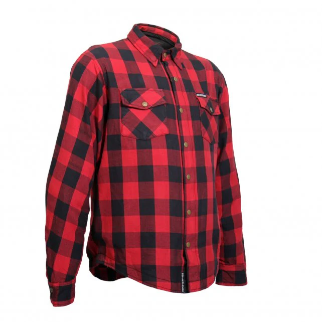 Hot Leathers JKM3003 Men's Red/Black CE Armored Flannel Motorcycle Shirt Jacket - Aramid Fiber Reinforced 6 Hot Leathers JKM3003 Men's Red/Black CE Armored Flannel Motorcycle Shirt Jacket - Aramid Fiber Reinforced