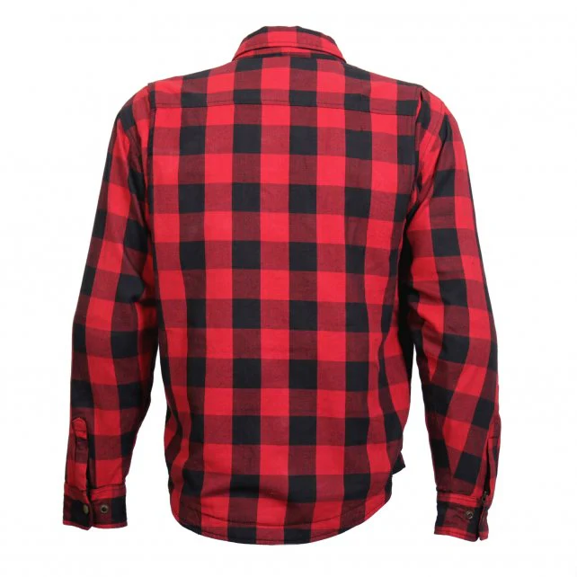 Hot Leathers JKM3003 Men's Red/Black CE Armored Flannel Motorcycle Shirt Jacket - Aramid Fiber Reinforced 7 Hot Leathers JKM3003 Men's Red/Black CE Armored Flannel Motorcycle Shirt Jacket - Aramid Fiber Reinforced