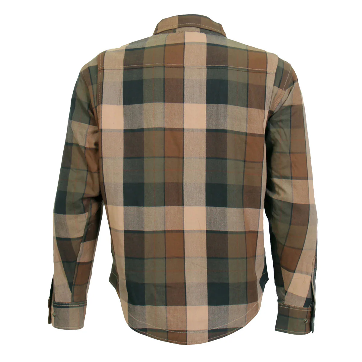 Hot Leathers JKM3007 Men's Black/Brown CE Armored Flannel Motorcycle Shirt Jacket - Aramid Fiber Reinforced 12 Hot Leathers JKM3007 Men's Black/Brown CE Armored Flannel Motorcycle Shirt Jacket - Aramid Fiber Reinforced