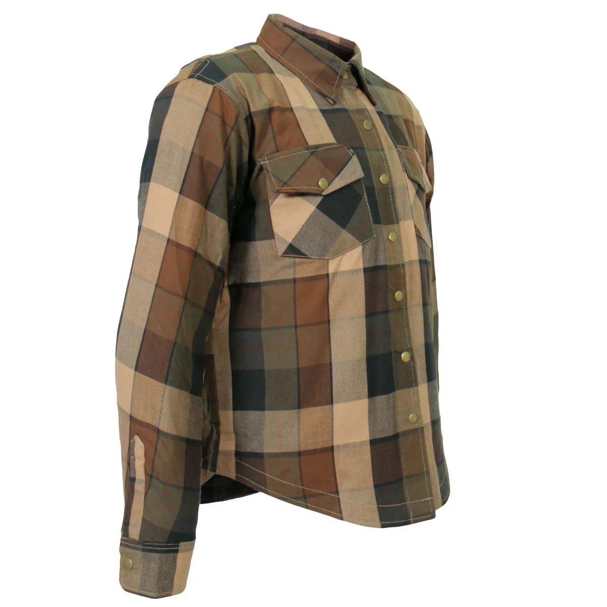 Hot Leathers JKM3007 Men's Black/Brown CE Armored Flannel Motorcycle Shirt Jacket - Aramid Fiber Reinforced 13 Hot Leathers JKM3007 Men's Black/Brown CE Armored Flannel Motorcycle Shirt Jacket - Aramid Fiber Reinforced