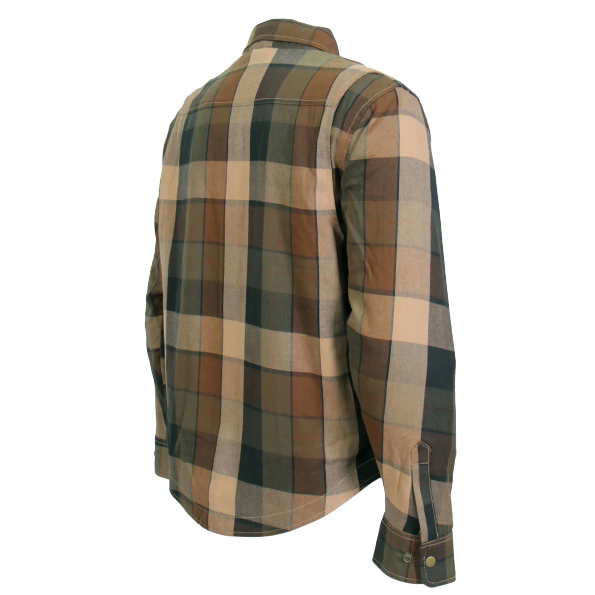 Hot Leathers JKM3007 Men's Black/Brown CE Armored Flannel Motorcycle Shirt Jacket - Aramid Fiber Reinforced 15 Hot Leathers JKM3007 Men's Black/Brown CE Armored Flannel Motorcycle Shirt Jacket - Aramid Fiber Reinforced