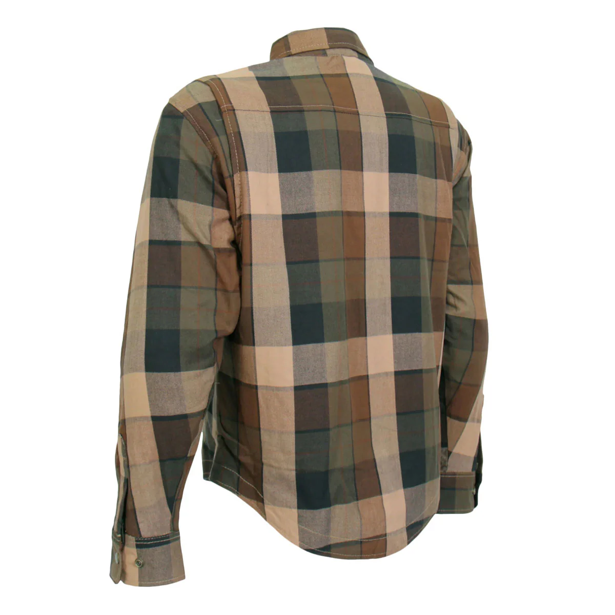 Hot Leathers JKM3007 Men's Black/Brown CE Armored Flannel Motorcycle Shirt Jacket - Aramid Fiber Reinforced 16 Hot Leathers JKM3007 Men's Black/Brown CE Armored Flannel Motorcycle Shirt Jacket - Aramid Fiber Reinforced
