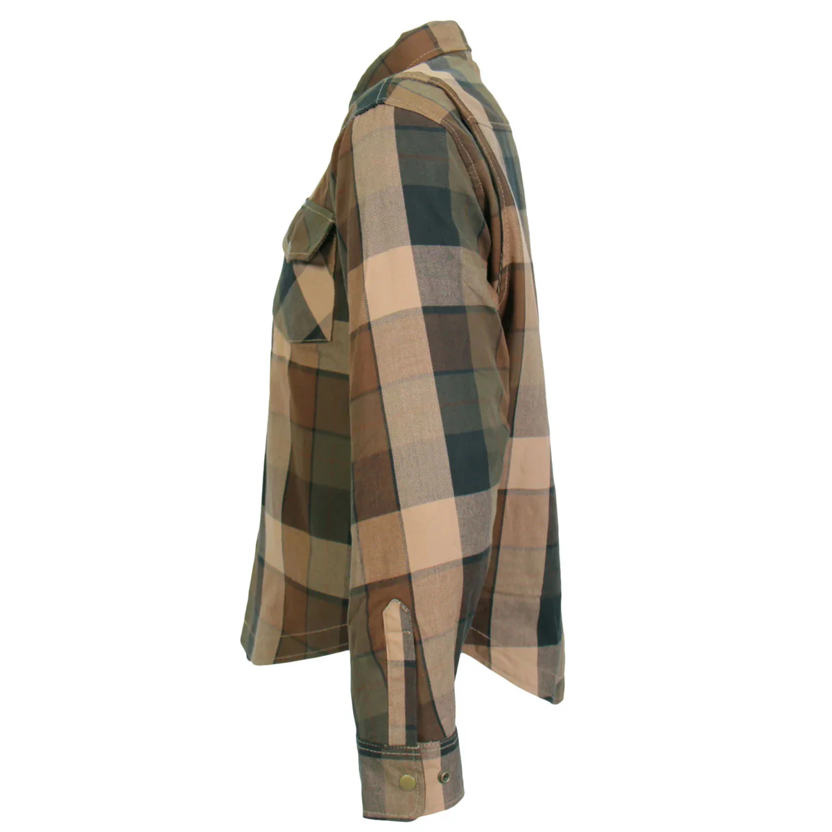 Hot Leathers JKM3007 Men's Black/Brown CE Armored Flannel Motorcycle Shirt Jacket - Aramid Fiber Reinforced 17 Hot Leathers JKM3007 Men's Black/Brown CE Armored Flannel Motorcycle Shirt Jacket - Aramid Fiber Reinforced