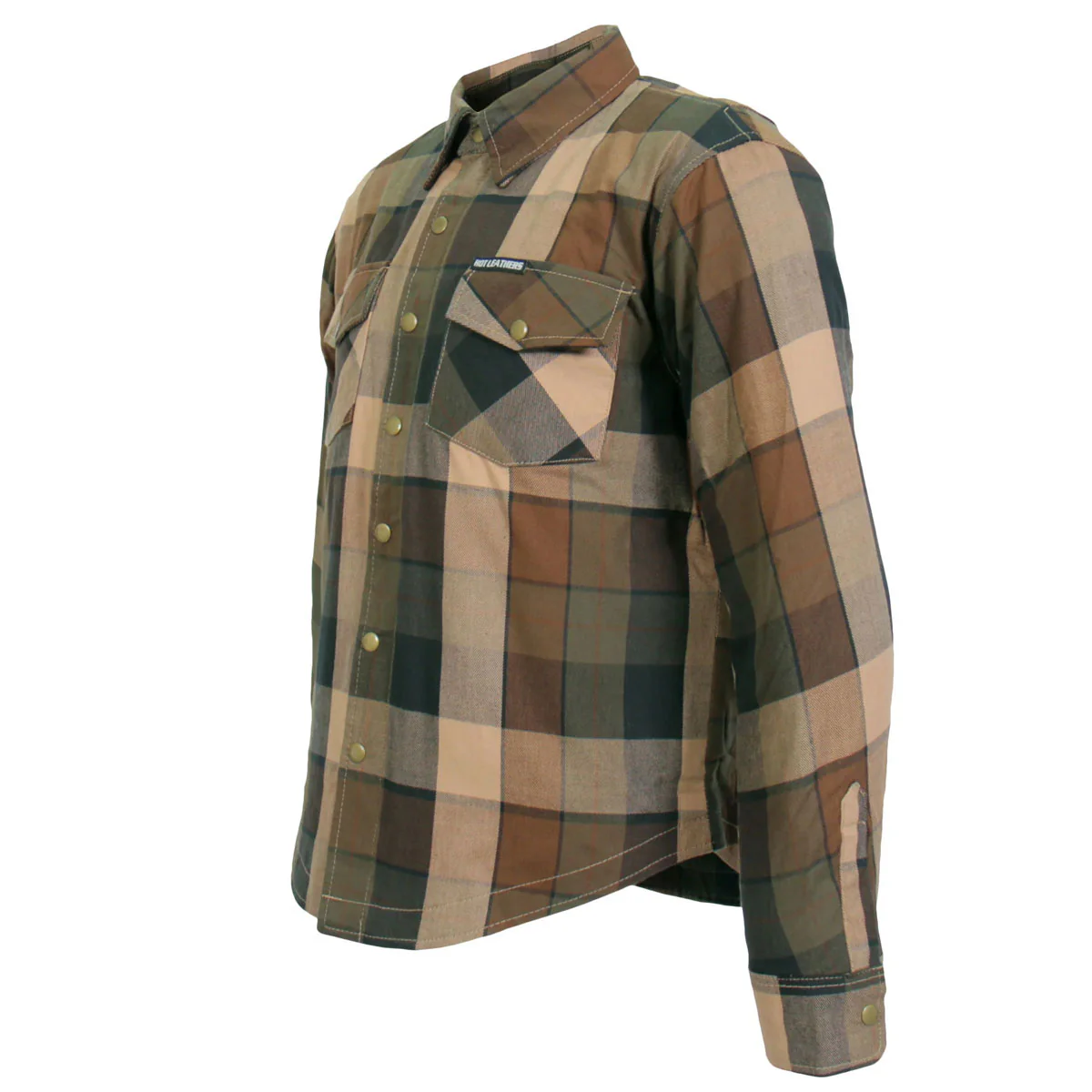 Hot Leathers JKM3007 Men's Black/Brown CE Armored Flannel Motorcycle Shirt Jacket - Aramid Fiber Reinforced 18 Hot Leathers JKM3007 Men's Black/Brown CE Armored Flannel Motorcycle Shirt Jacket - Aramid Fiber Reinforced