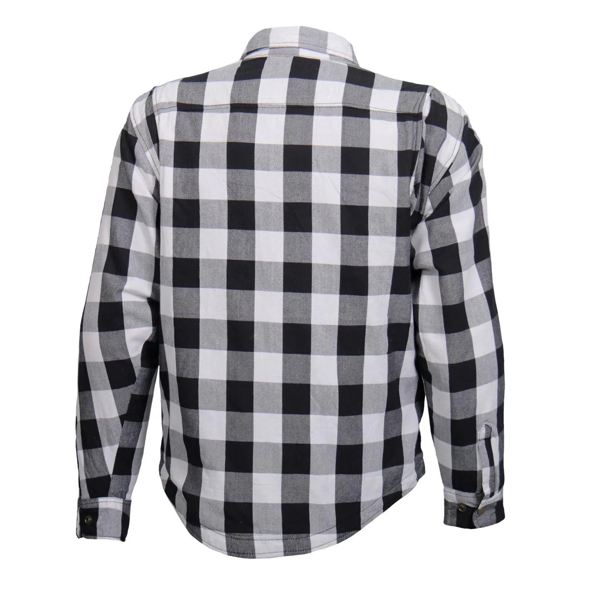 Hot Leathers JKM3005 Men's White/Black CE Armored Flannel Motorcycle Shirt Jacket - Aramid Fiber Reinforced 13 Hot Leathers JKM3005 Men's White/Black CE Armored Flannel Motorcycle Shirt Jacket - Aramid Fiber Reinforced