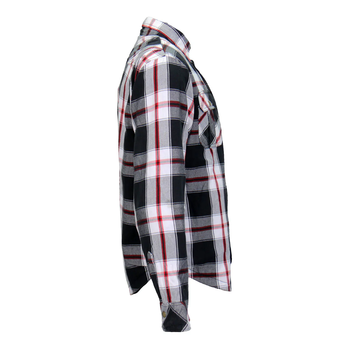Hot Leathers JKM3001 Men's Red/White CE Armored Flannel Motorcycle Shirt Jacket - Aramid Fiber Reinforced 13 Hot Leathers JKM3001 Men's Red/White CE Armored Flannel Motorcycle Shirt Jacket - Aramid Fiber Reinforced