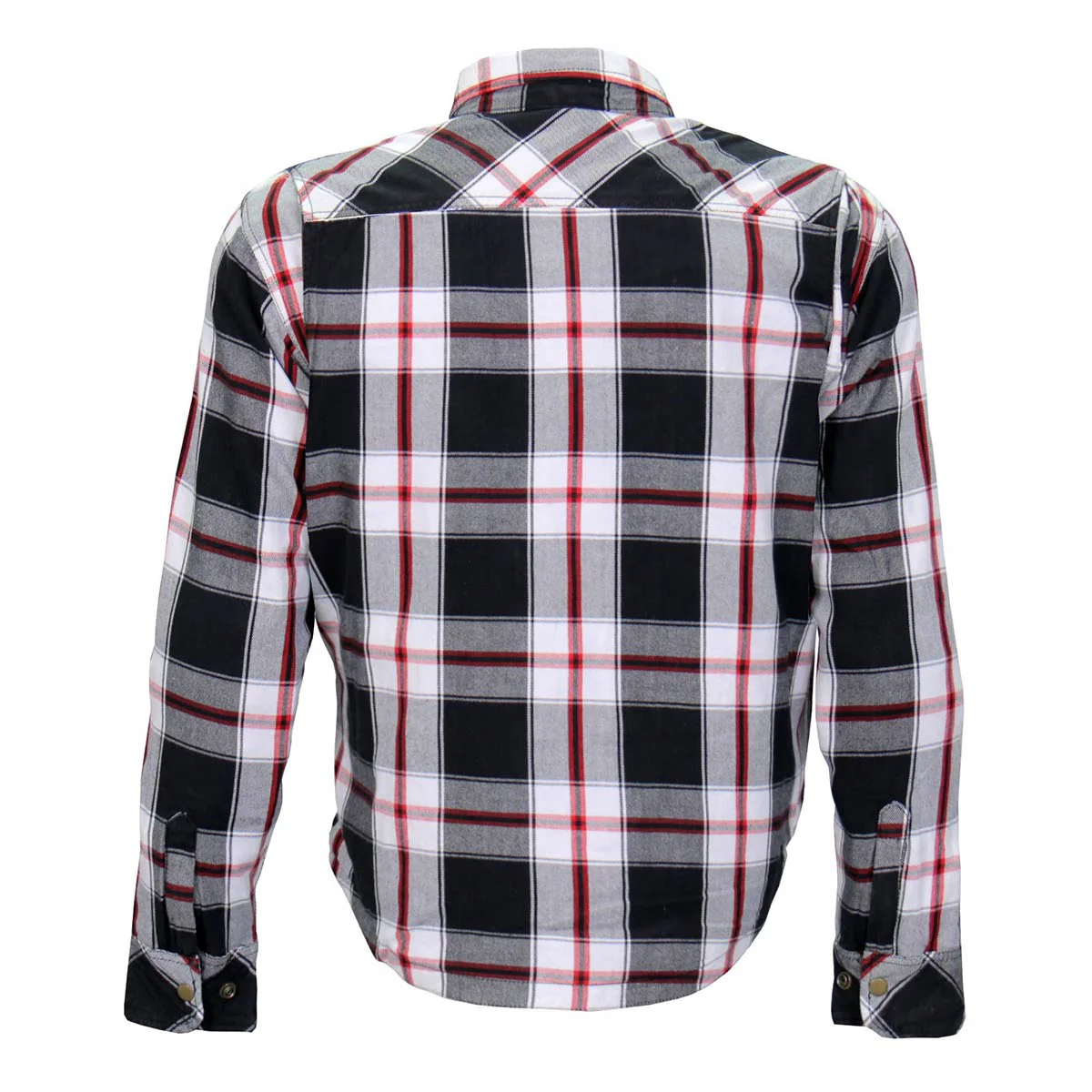 Hot Leathers JKM3001 Men's Red/White CE Armored Flannel Motorcycle Shirt Jacket - Aramid Fiber Reinforced 5 Hot Leathers JKM3001 Men's Red/White CE Armored Flannel Motorcycle Shirt Jacket - Aramid Fiber Reinforced