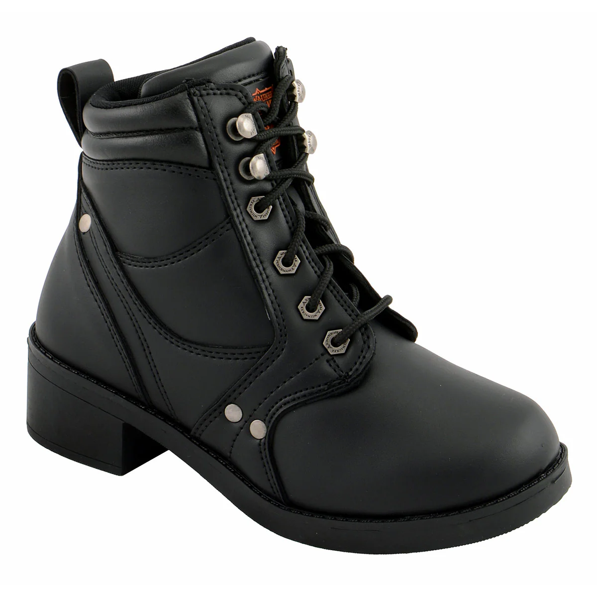 Milwaukee Leather MBK9265 Boys Black Lace-Up Boots with Side Zipper Entry 3 Milwaukee Leather MBK9265 Boys Black Lace-Up Boots with Side Zipper Entry