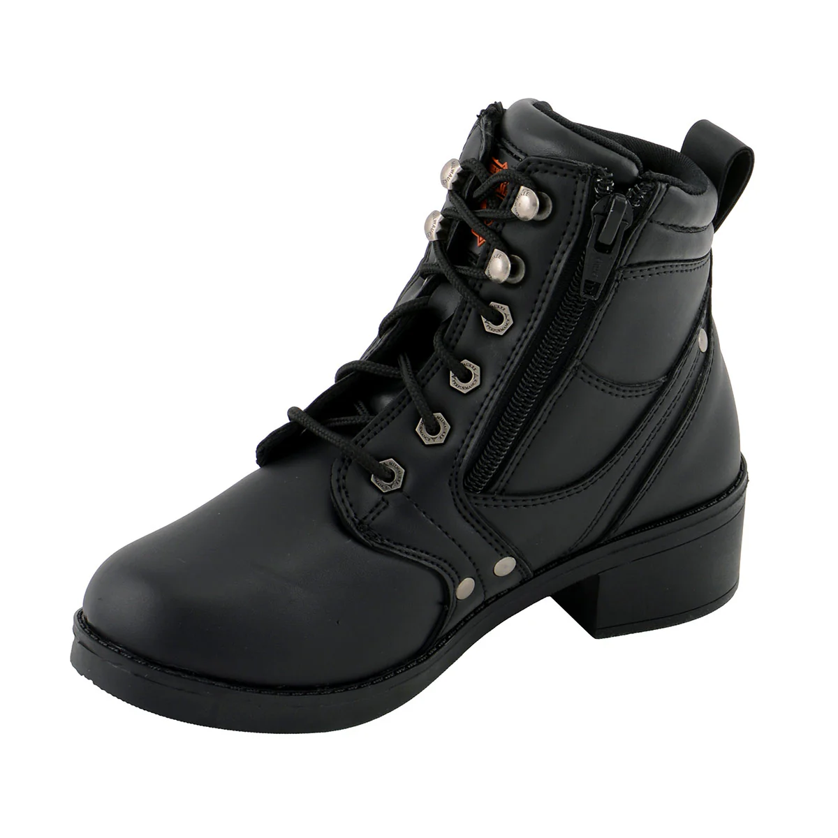Milwaukee Leather MBK9265 Boys Black Lace-Up Boots with Side Zipper Entry 5 Milwaukee Leather MBK9265 Boys Black Lace-Up Boots with Side Zipper Entry