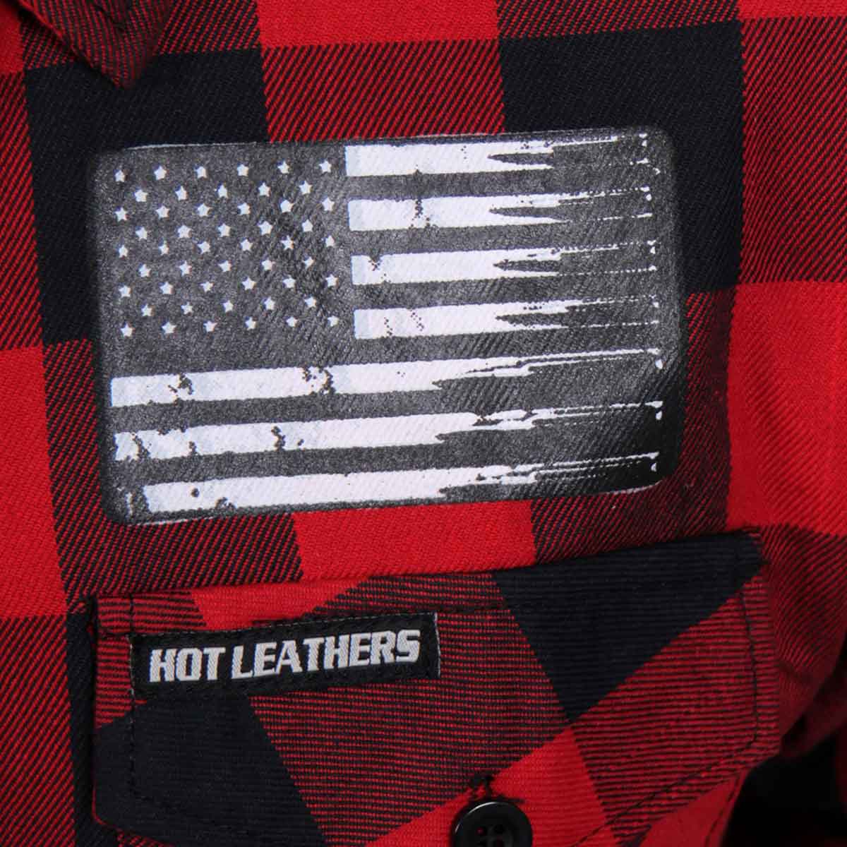 Hot Leathers FLM2110 Men's Bullets Flannel Long Sleeve Shirt 4 Hot Leathers FLM2110 Men's Bullets Flannel Long Sleeve Shirt