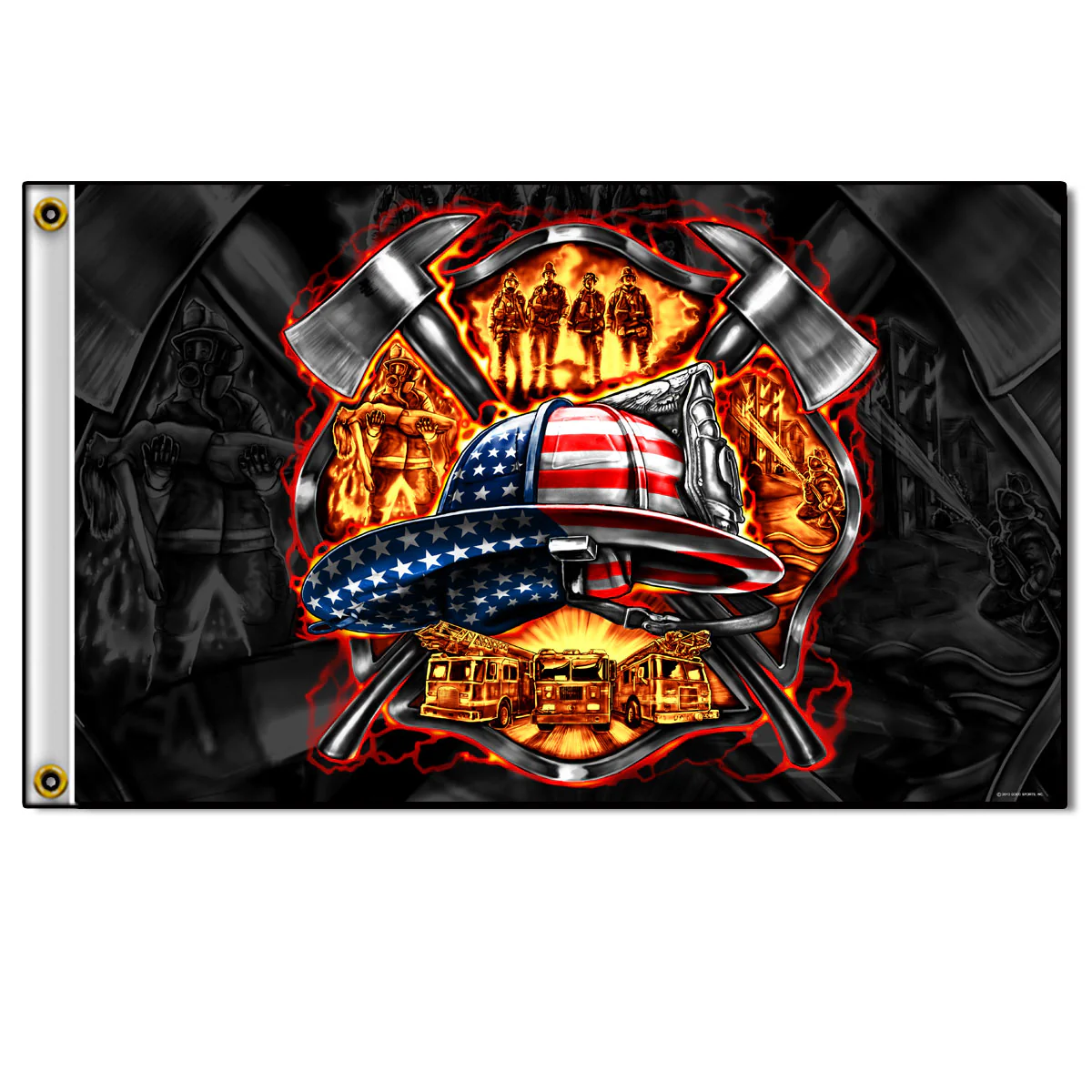 Hot Leathers FGA1056 Fire Fighter Flag