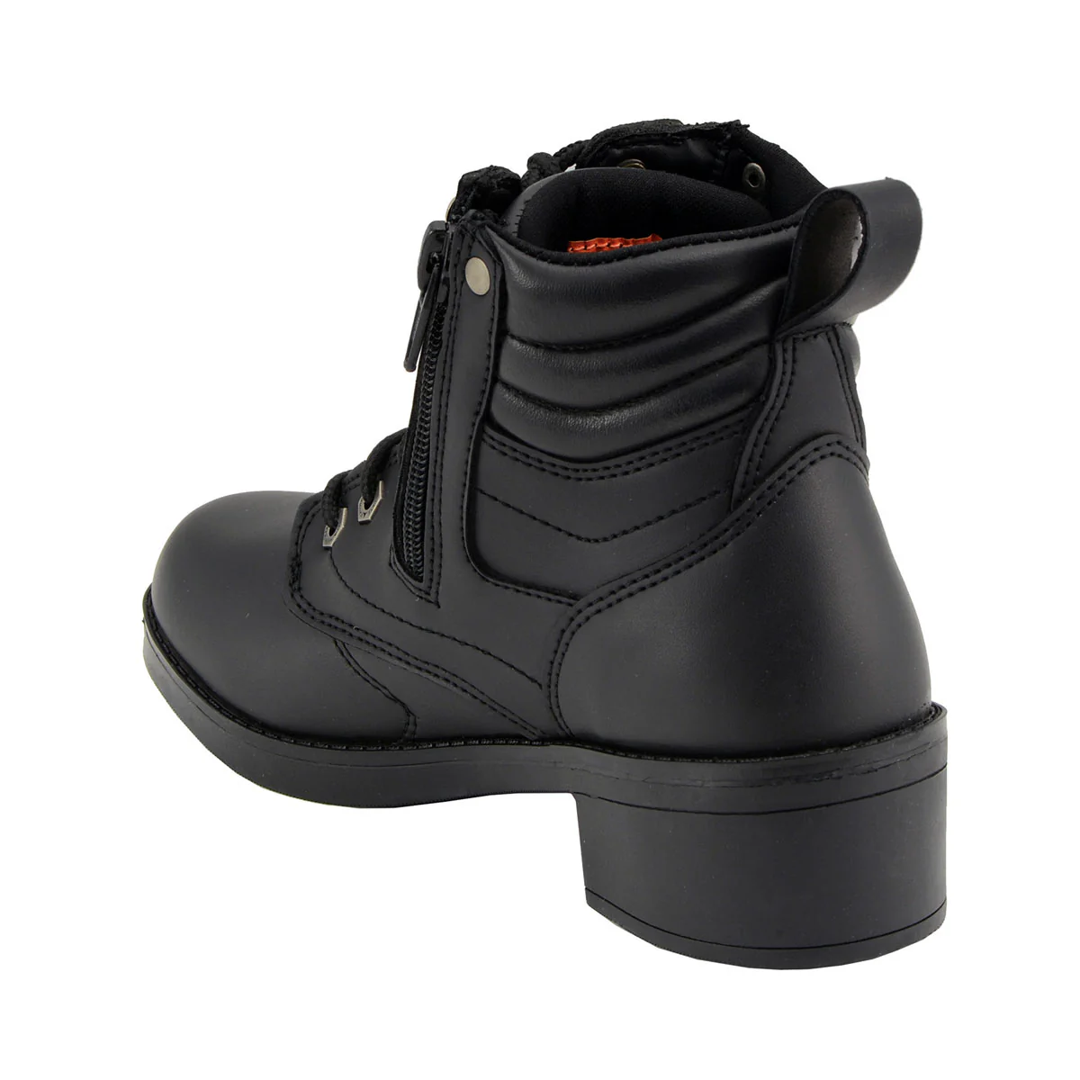 Milwaukee Leather MBK9275 Boys Black Lace-Up Boots with Side Zipper Entry 6 Milwaukee Leather MBK9275 Boys Black Lace-Up Boots with Side Zipper Entry