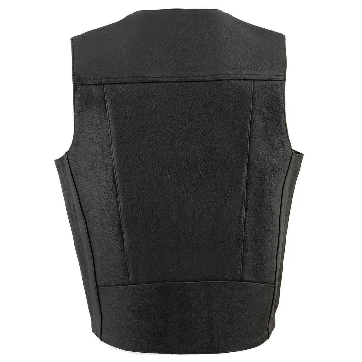 Milwaukee Leather ML1368 Men's Black Premium Leather V-Neck Motorcycle Rider Vest w/ Buffalo Nickel Snaps Closure 2 Milwaukee Leather ML1368 Men's Black Premium Leather V-Neck Motorcycle Rider Vest w/ Buffalo Nickel Snaps Closure