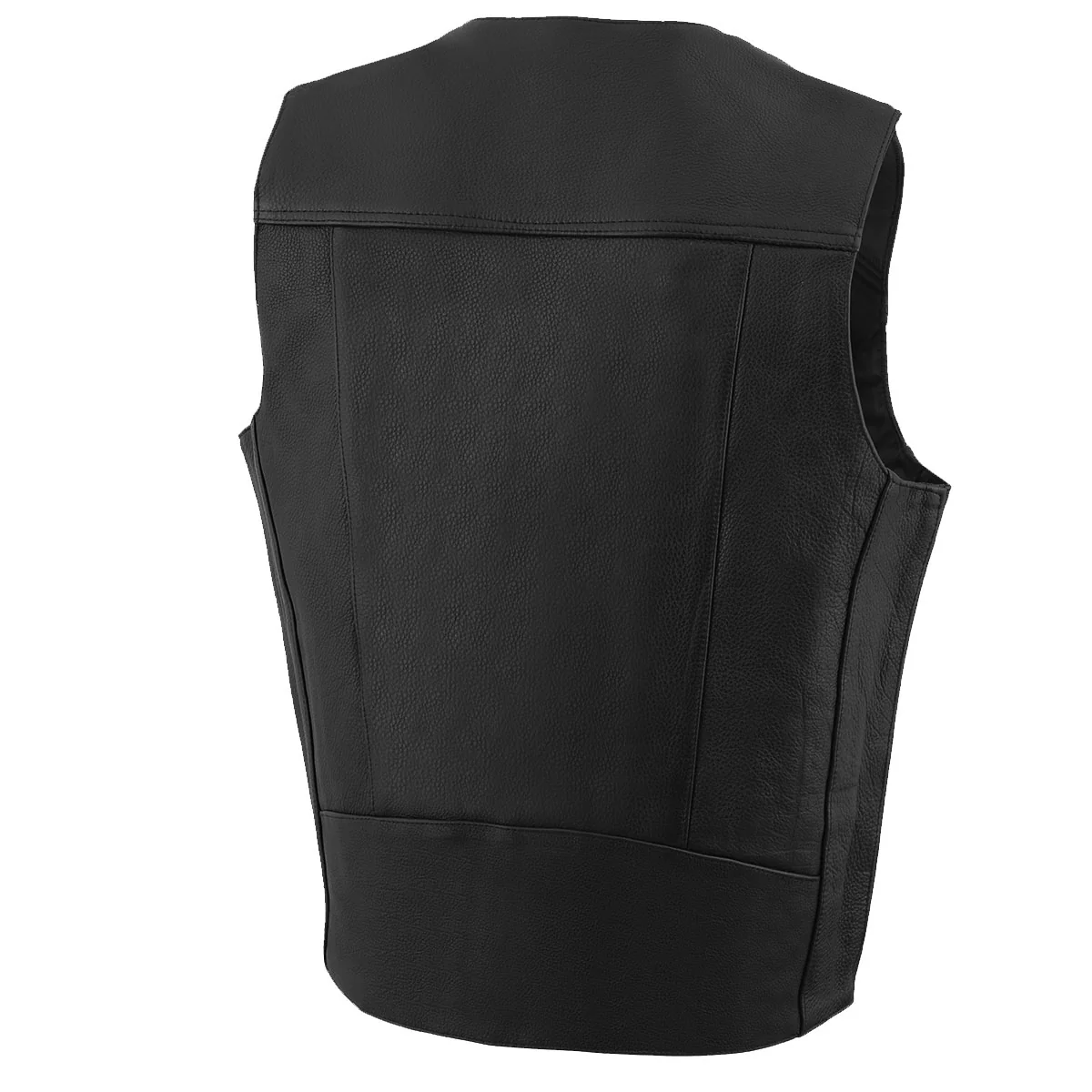 Milwaukee Leather ML1368 Men's Black Premium Leather V-Neck Motorcycle Rider Vest w/ Buffalo Nickel Snaps Closure 6 Milwaukee Leather ML1368 Men's Black Premium Leather V-Neck Motorcycle Rider Vest w/ Buffalo Nickel Snaps Closure