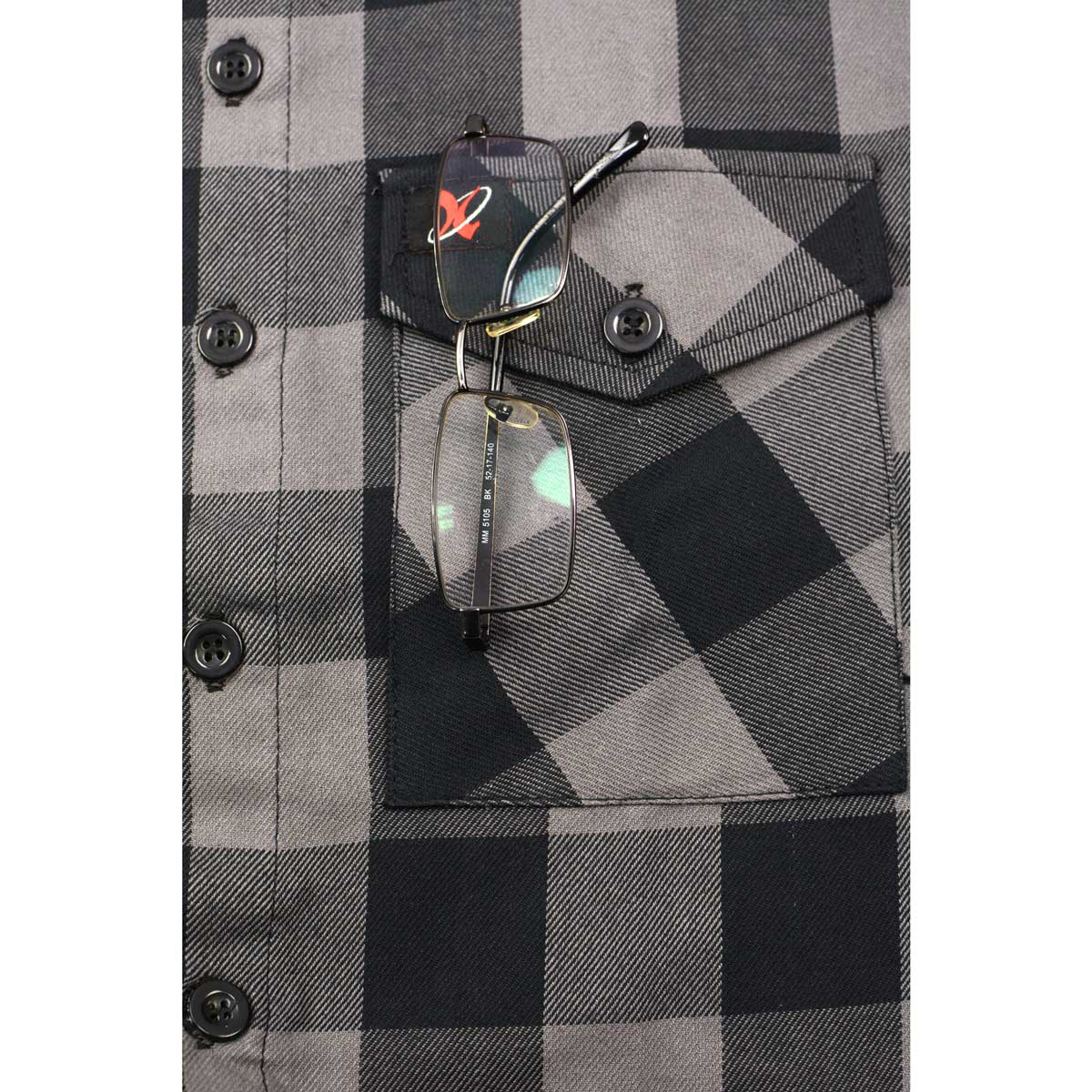 Milwaukee Leather Men's Flannel Plaid Shirt Black and Grey Long Sleeve Cotton Button Down Shirt MNG11630 9 Milwaukee Leather Men's Flannel Plaid Shirt Black and Grey Long Sleeve Cotton Button Down Shirt MNG11630
