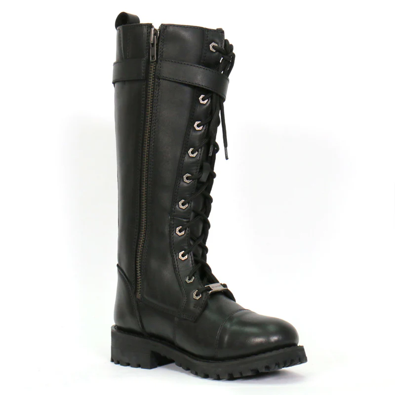 Hot Leathers BTL1007 Ladies Black Knee High Wild Roses Leather Boots 4 Hot Leathers BTL1007 Ladies Black Knee High Wild Roses Leather Boots