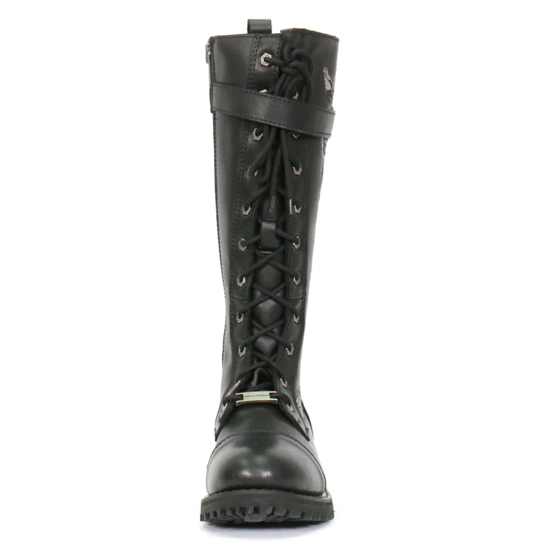 Hot Leathers BTL1007 Ladies Black Knee High Wild Roses Leather Boots 5 Hot Leathers BTL1007 Ladies Black Knee High Wild Roses Leather Boots