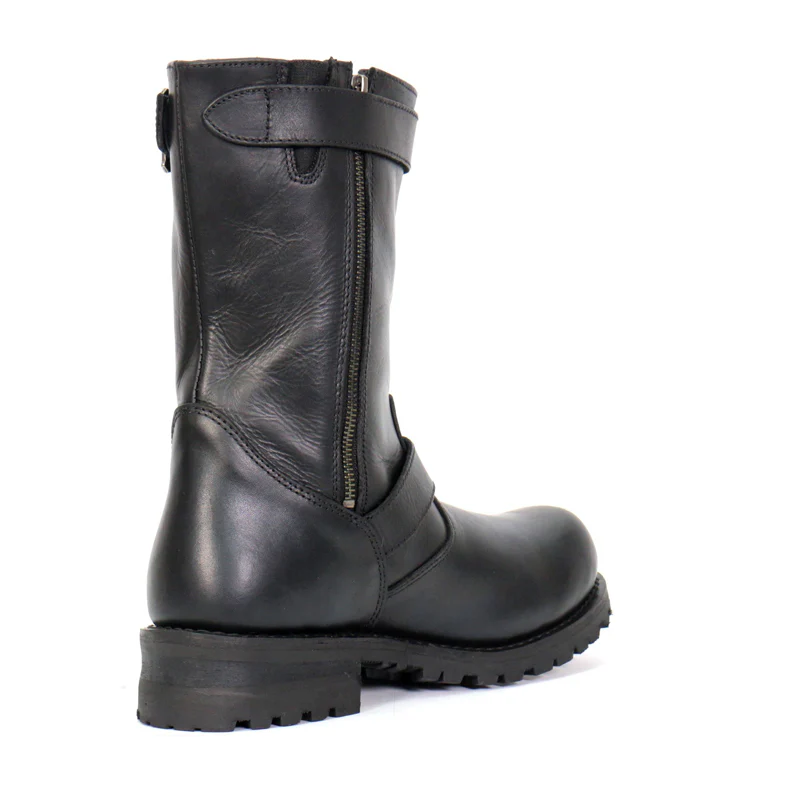 Hot Leathers BTM1018 Men’s Black Tall Harness Flag Skull Boot with Round Toe 10 Hot Leathers BTM1018 Men’s Black Tall Harness Flag Skull Boot with Round Toe