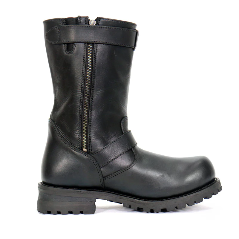 Hot Leathers BTM1018 Men’s Black Tall Harness Flag Skull Boot with Round Toe 4 Hot Leathers BTM1018 Men’s Black Tall Harness Flag Skull Boot with Round Toe