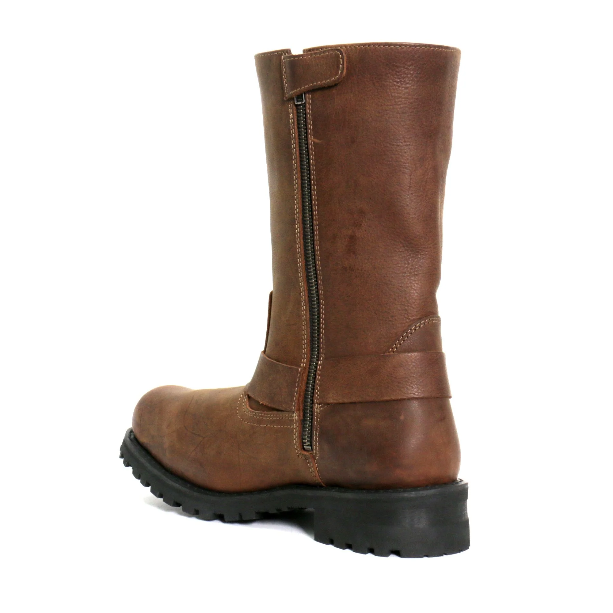 Hot Leathers BTM1001 Men's Rust Brown 11-inch Harness Motorcycle Leather Boots 7 Hot Leathers BTM1001 Men's Rust Brown 11-inch Harness Motorcycle Leather Boots