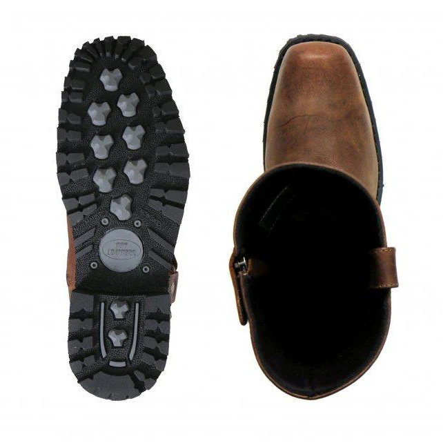 Hot Leathers BTM1001 Men's Rust Brown 11-inch Harness Motorcycle Leather Boots 9 Hot Leathers BTM1001 Men's Rust Brown 11-inch Harness Motorcycle Leather Boots